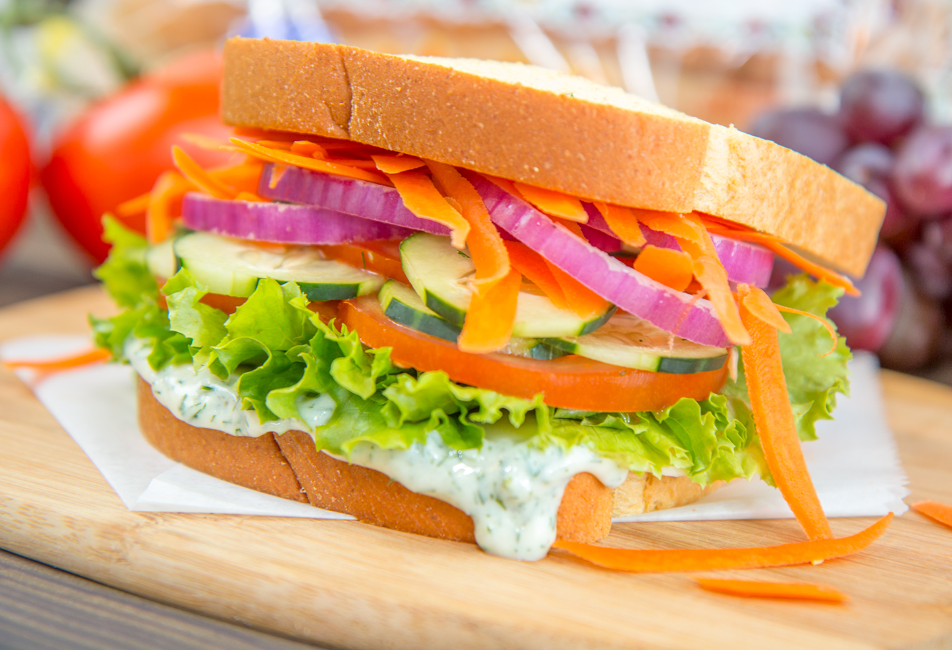 Vegetable Sandwich with Dill Sauce 3