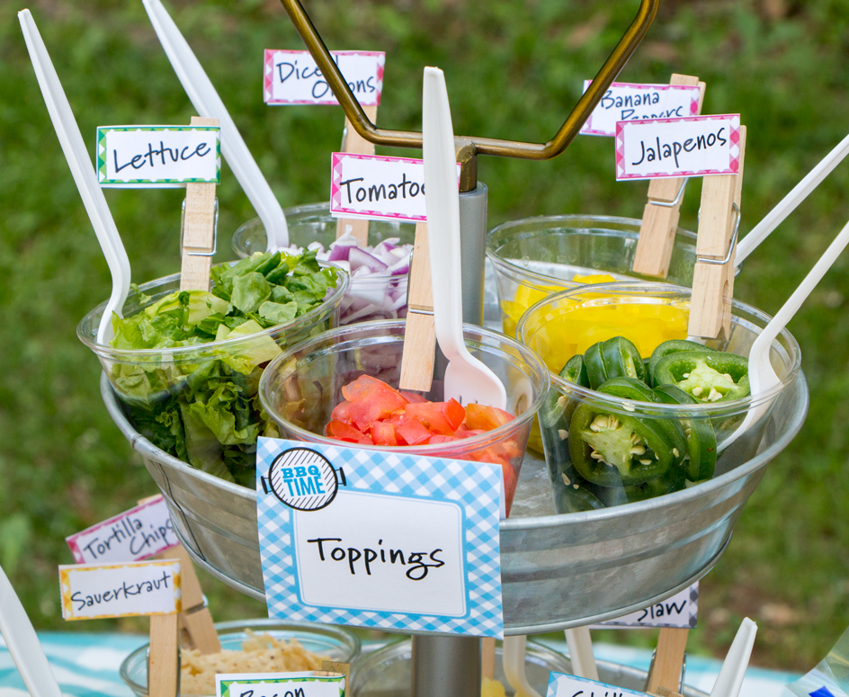 Hot Dog Toppings Bar: The Fruits and Veggies