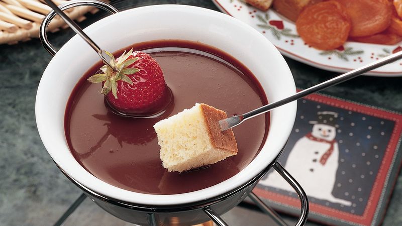 Chocolate fondue with fruit platter recipe - BBC Food