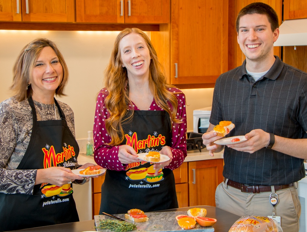 Martin's Marketing Team at the Colorful Food Photo Shoot