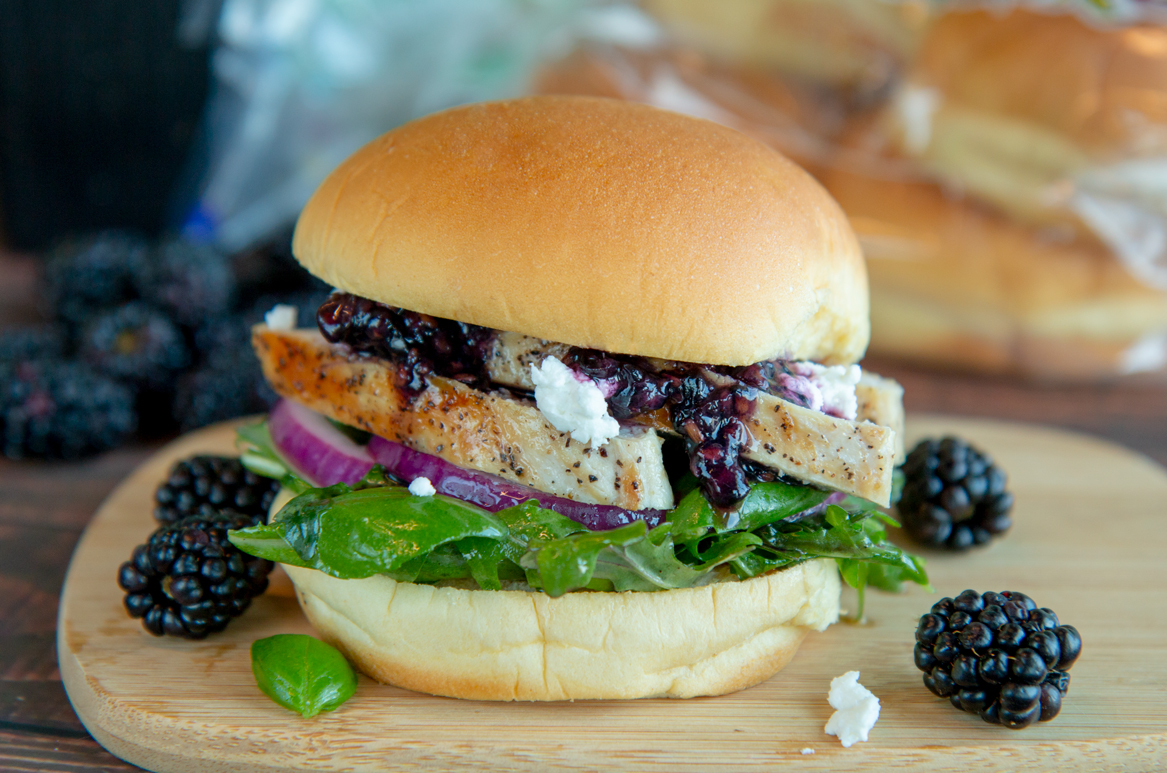 Basil Blackberry Grilled Chicken Sandwich