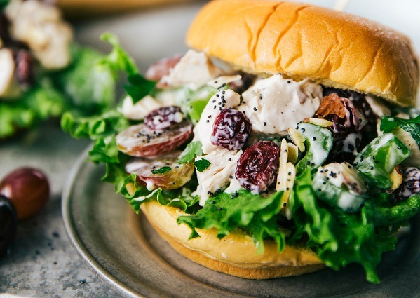Chicken Salad Sandwiches with Ranch Poppyseed Dressing