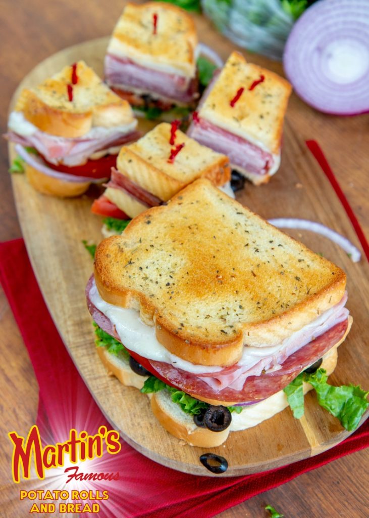 Hot Italian club sandwich