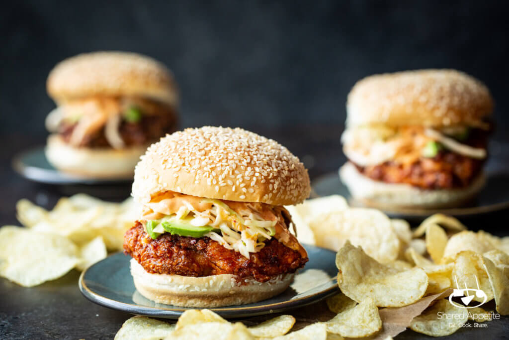 korean fried chicken sandwiches - Shared Appetite
