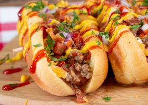 Bacon Cheeseburger Hot Dog