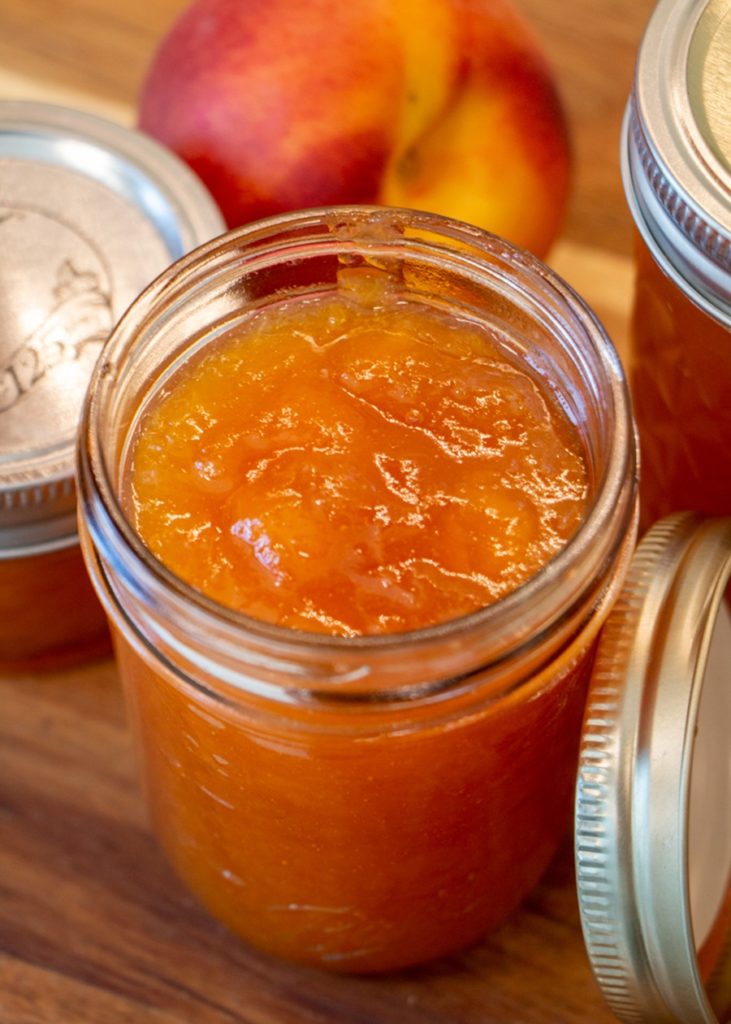 How to Make Peach Jam - Peach Jam in Mason Jar