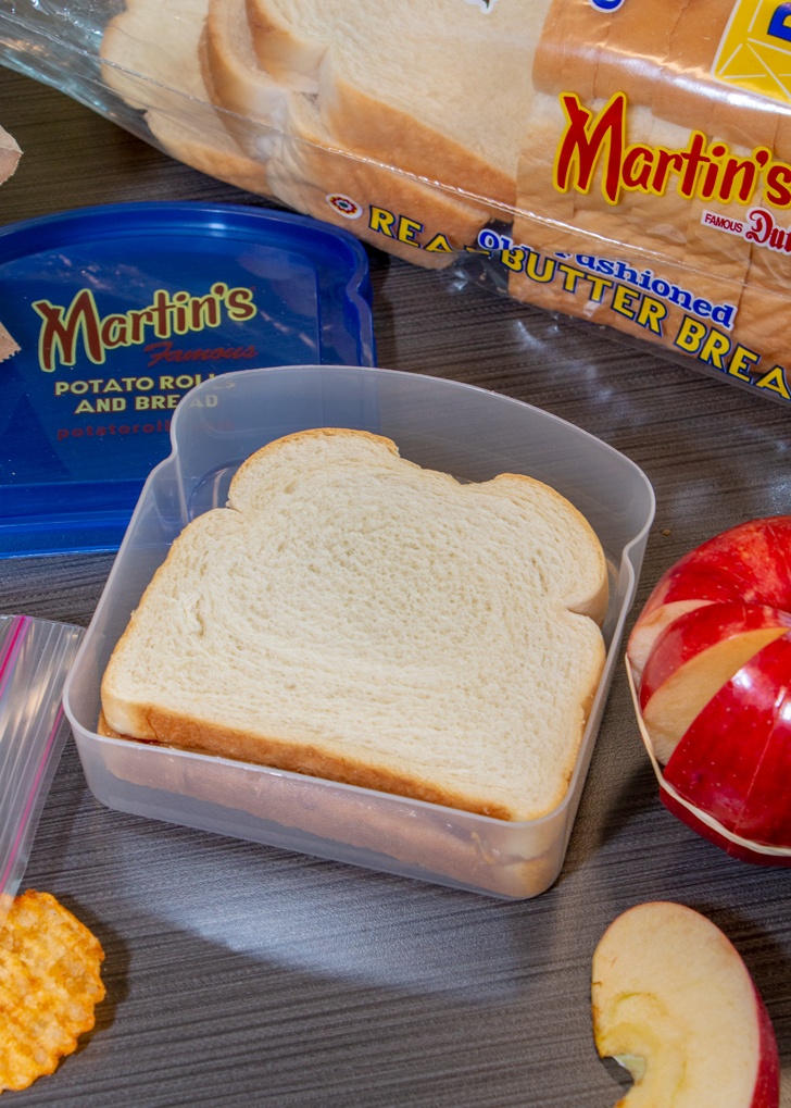 PB&J Sandwich in a hard container