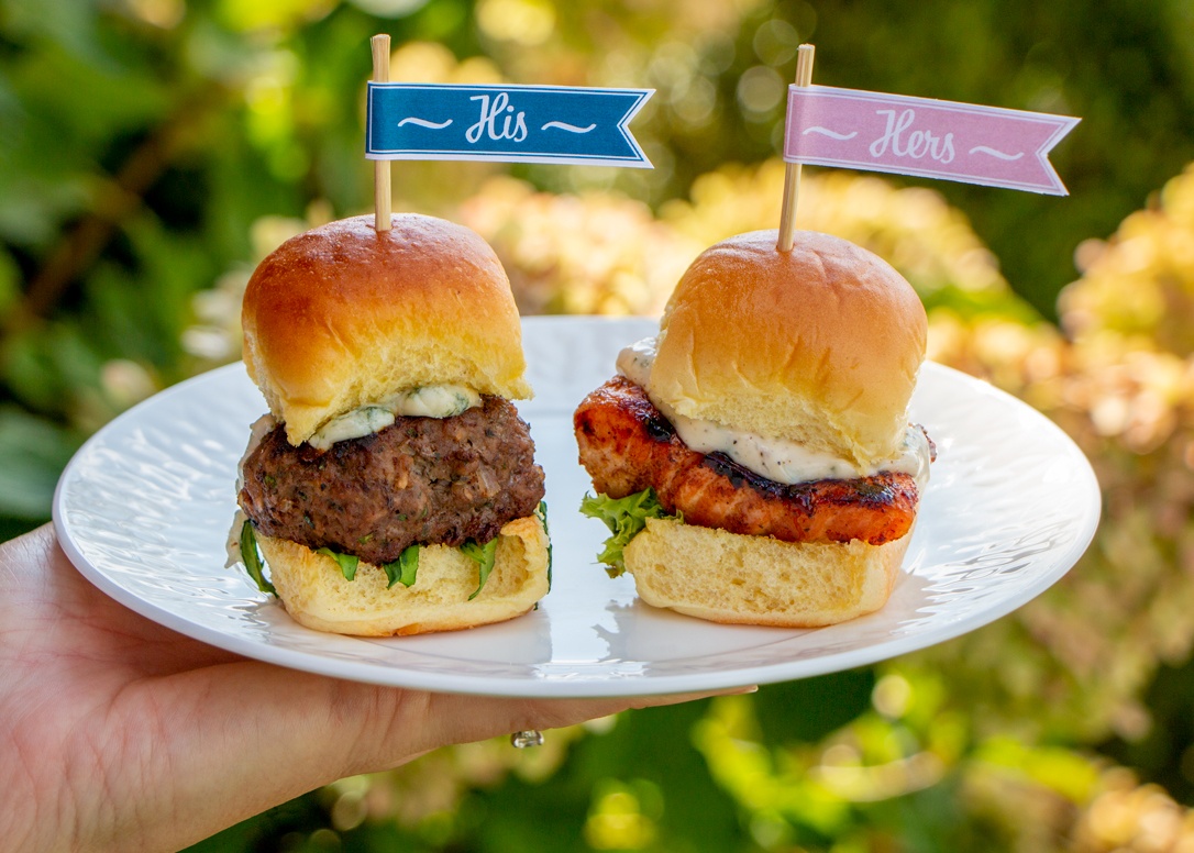 His and Hers Wedding Sliders