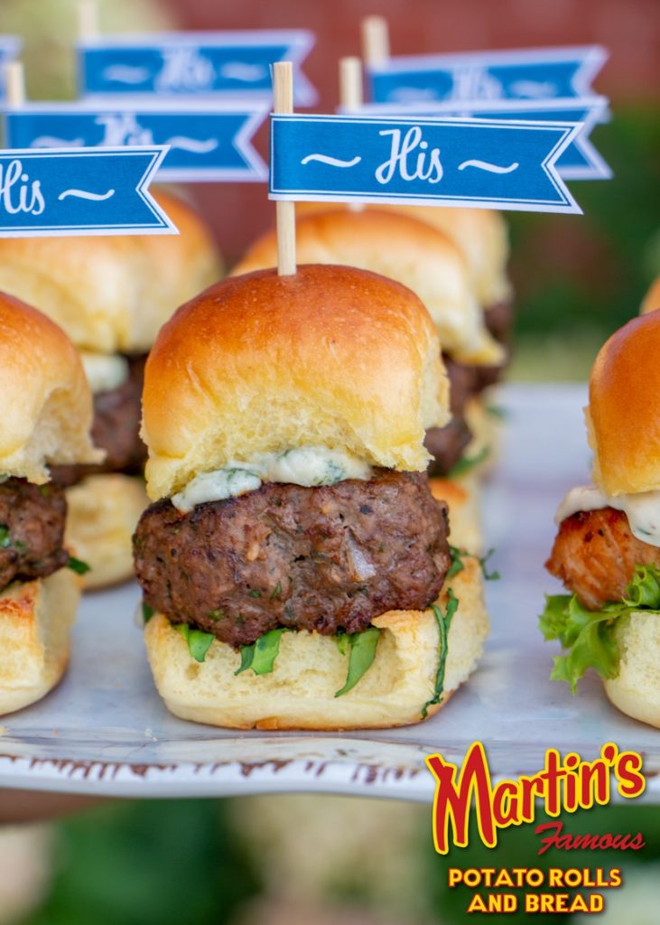 Mini Beef and Sage Sliders with Gorgonzola