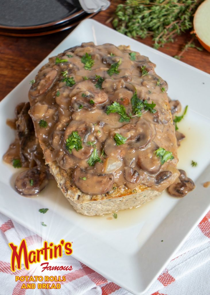 Mushroom Meatloaf with Gravy