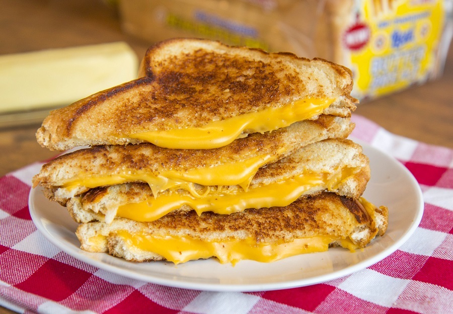 Grilled Cheese Stack on Martin's Butter Bread