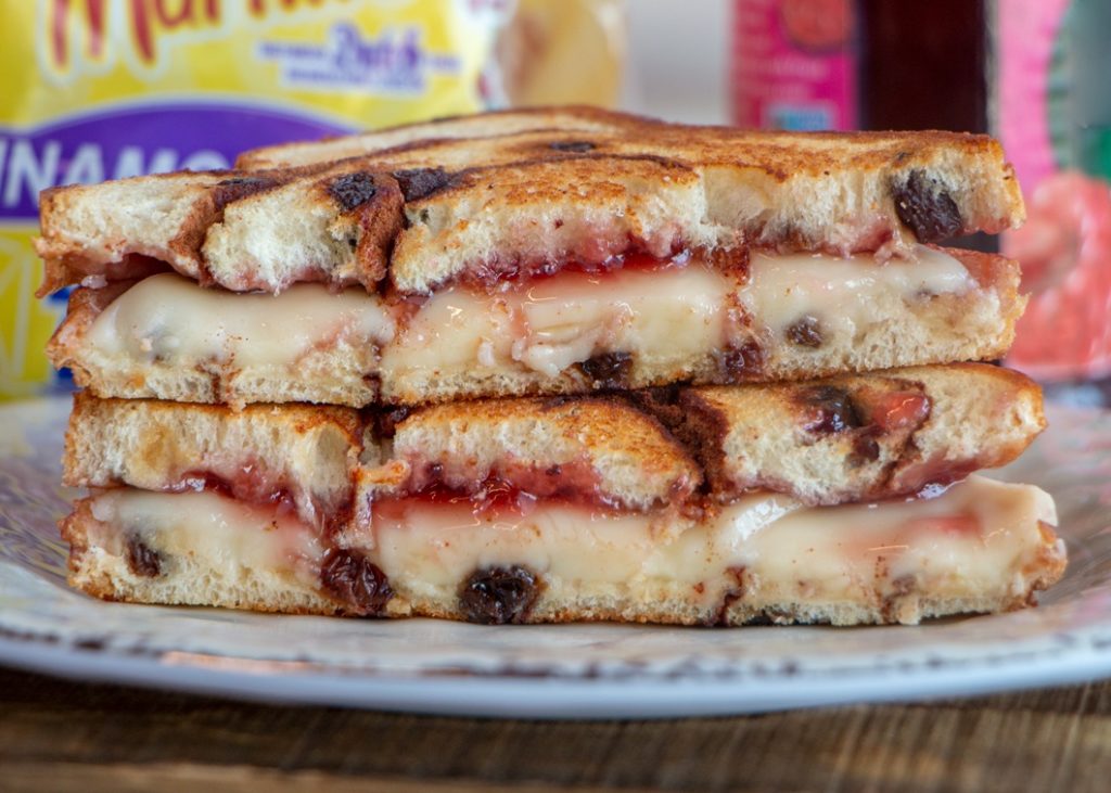White Cheddar and Raspberry Jam Grilled Cheese