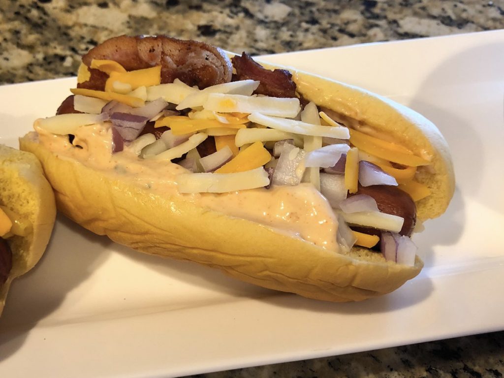 Bacon Cheddar Hot Dogs