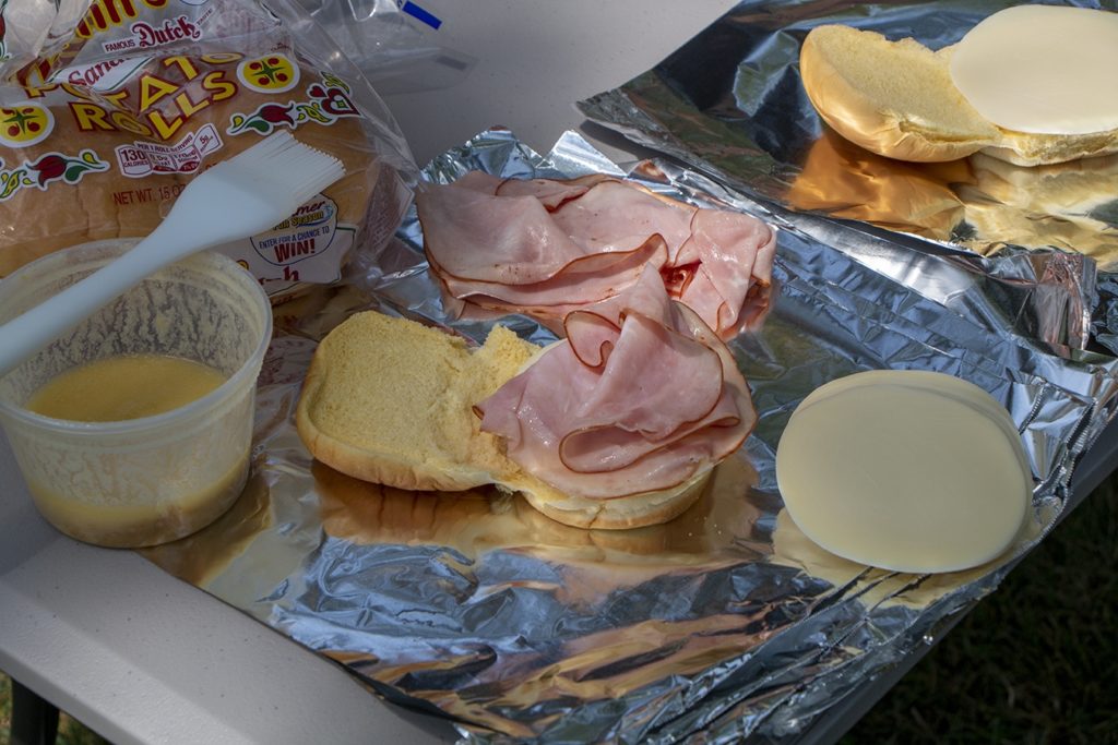 Ham and Cheese Campfire Sandwiches
