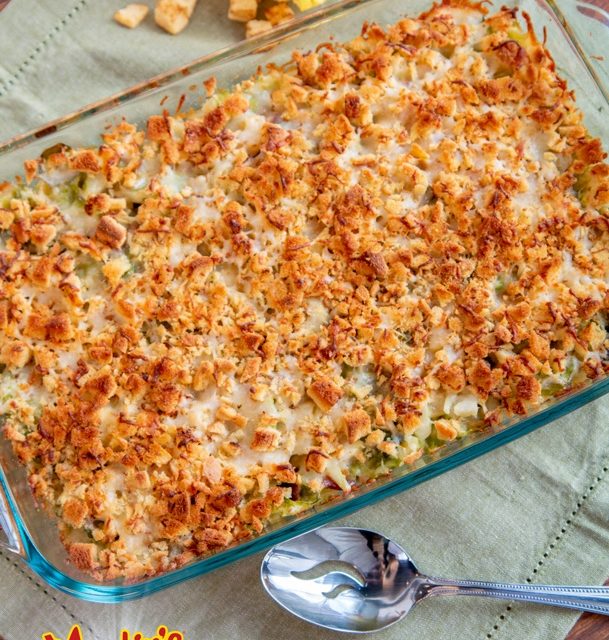 Brussels Sprouts Casserole - Martin's Famous Potato Rolls and Bread
