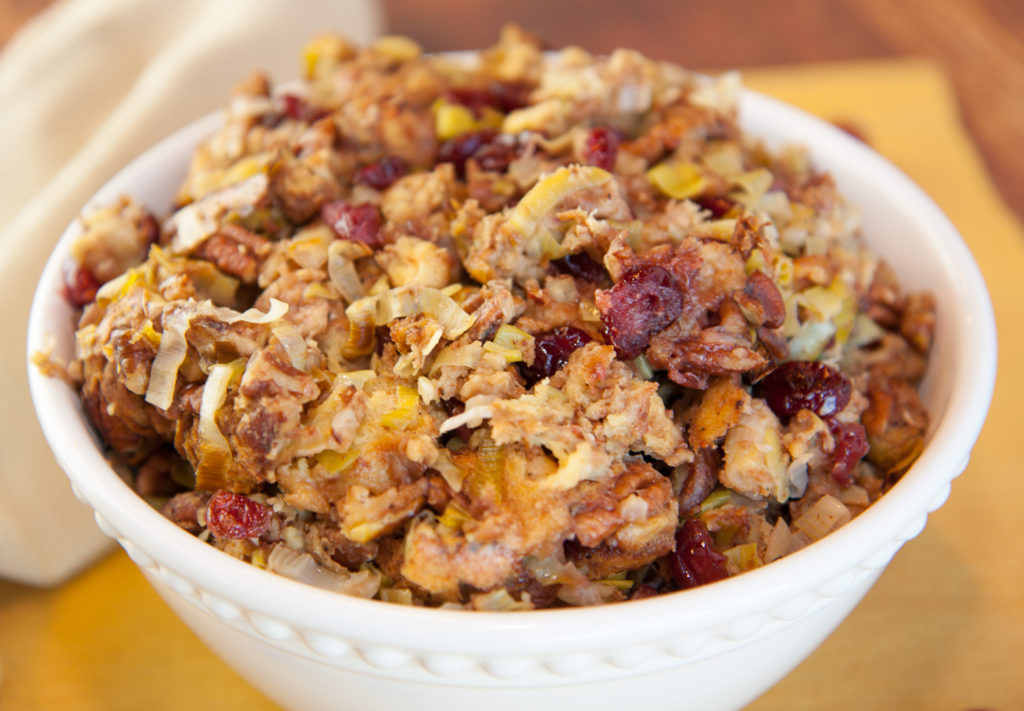 Chestnut Cranberry and Leek Stuffing