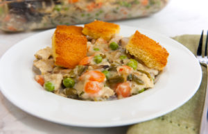 Chicken Pot Pie with Potato Bread Topping