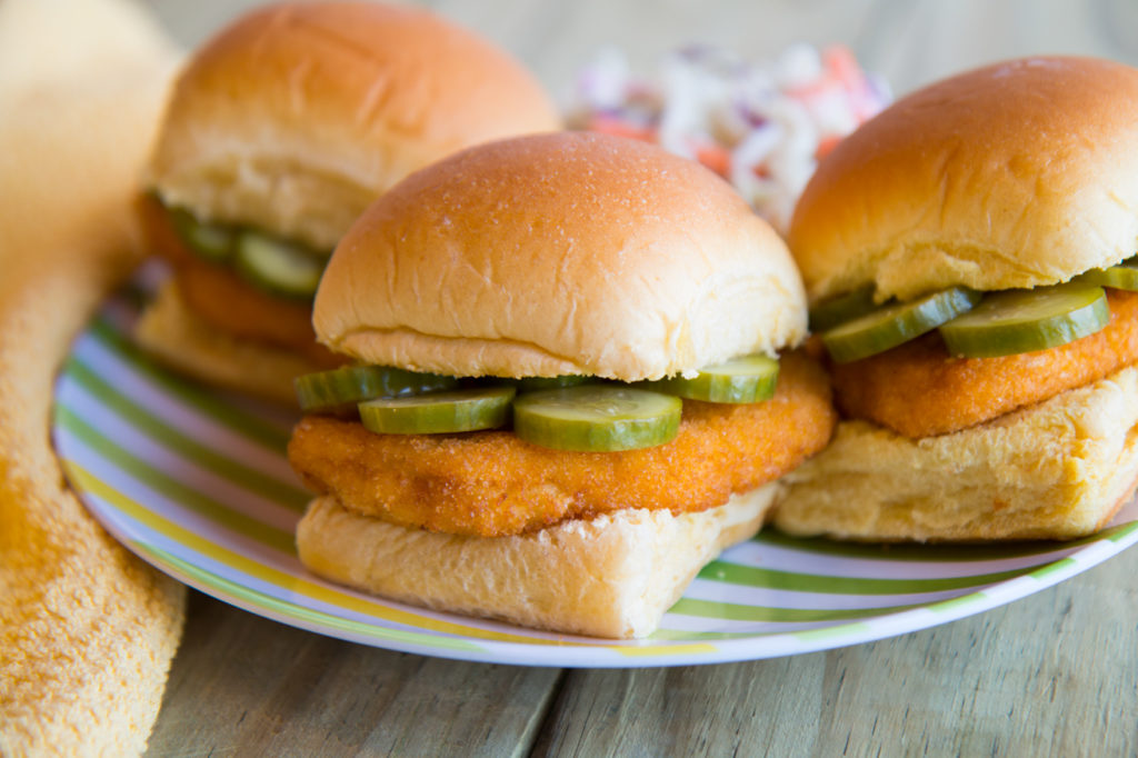 Fried Chicken Sliders with Homemade Pickles