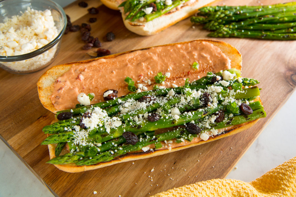 Grilled Asparagus Subs