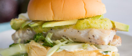 Grilled Fish Sandwich with Avocado