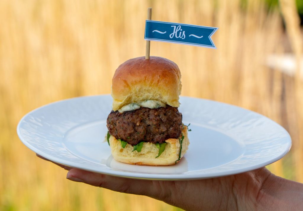 Mini Beef and Sage Sliders with Gorgonzola
