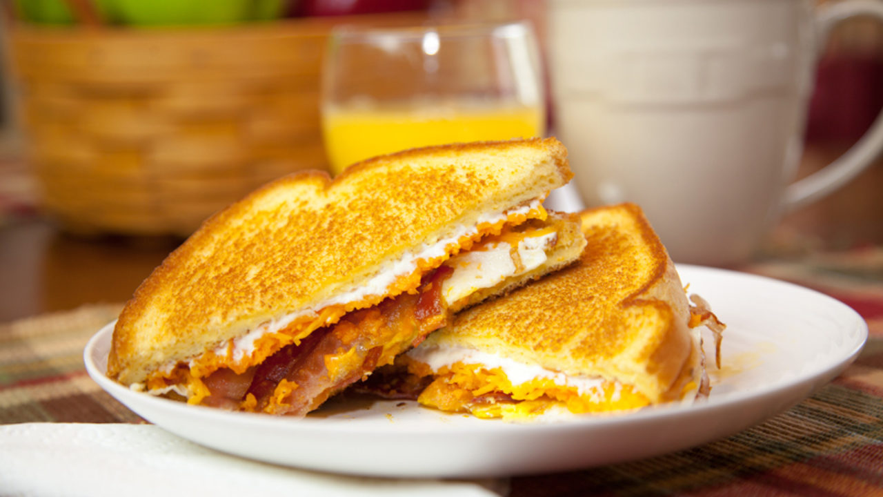 Sunrise Breakfast Grilled Cheese - Martin's Famous Potato Rolls and Bread