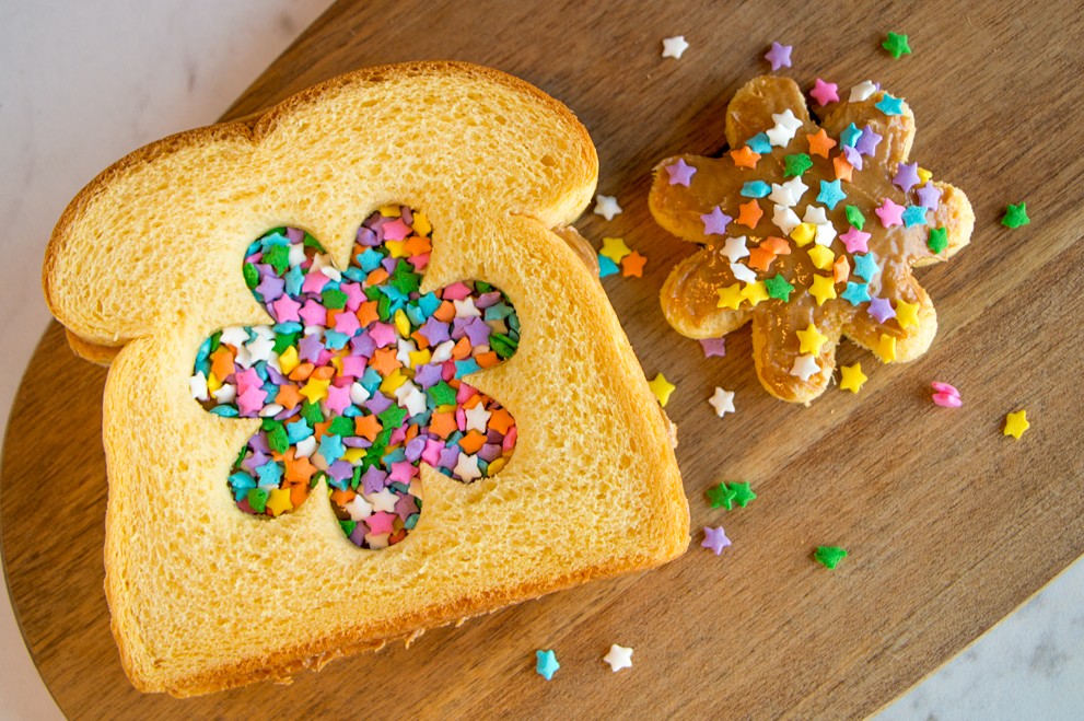 Peanut Butter Sandwich with Sprinkles