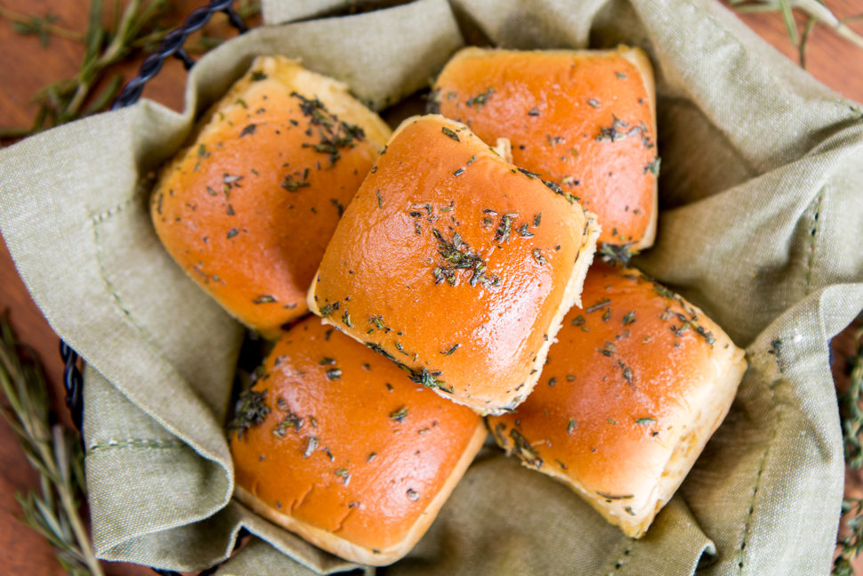 Rosemary-and-Thyme Dinner Roll Glaze