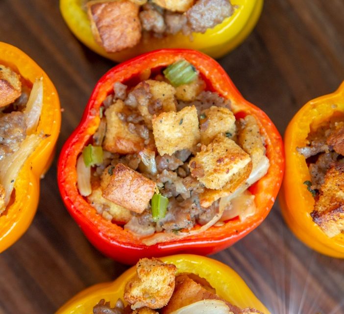 Fennel and Sausage Stuffed Peppers - Martin's Famous Potato Rolls and Bread