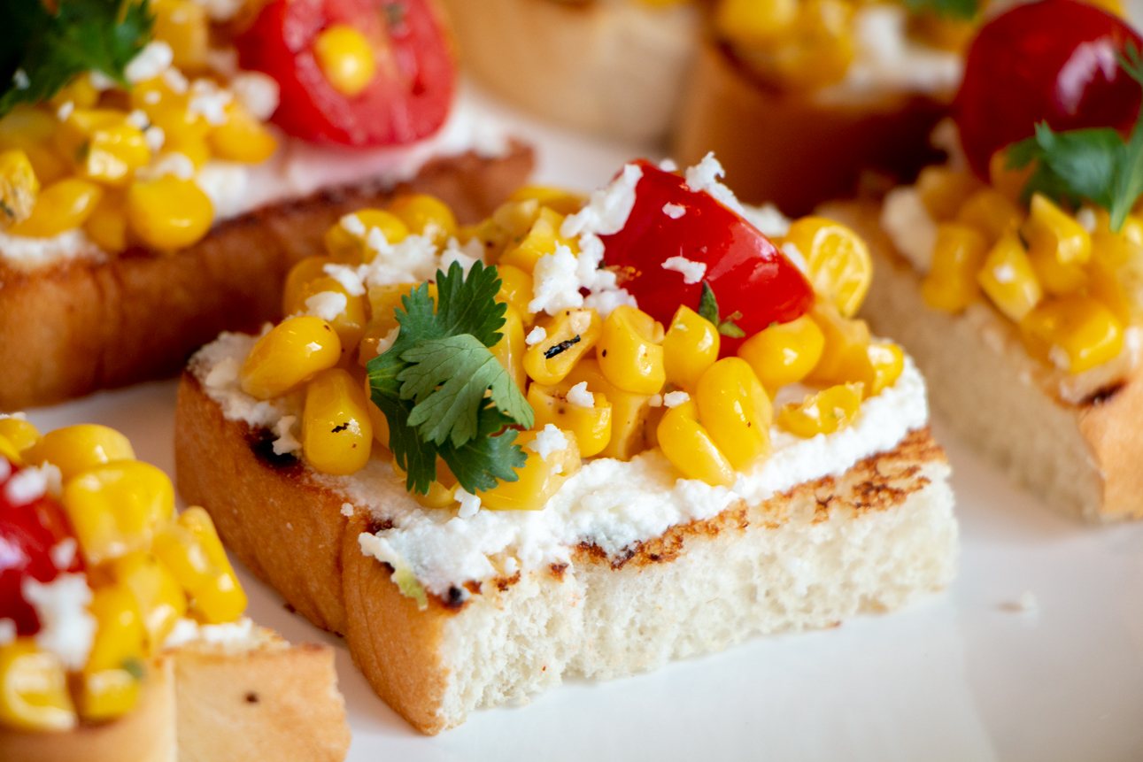 Summer Corn Bruschetta