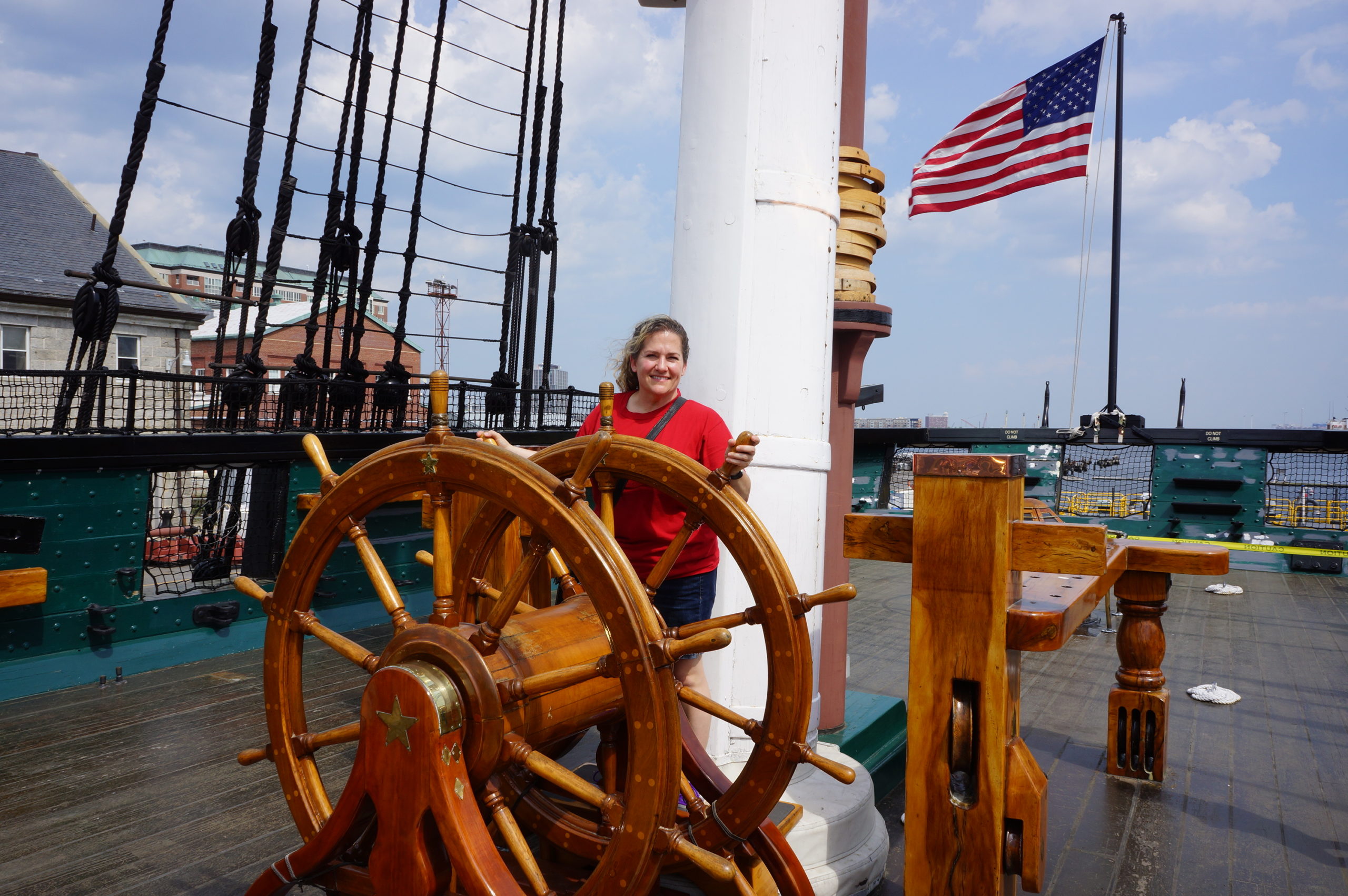 Julie Martin on the USS Constitution