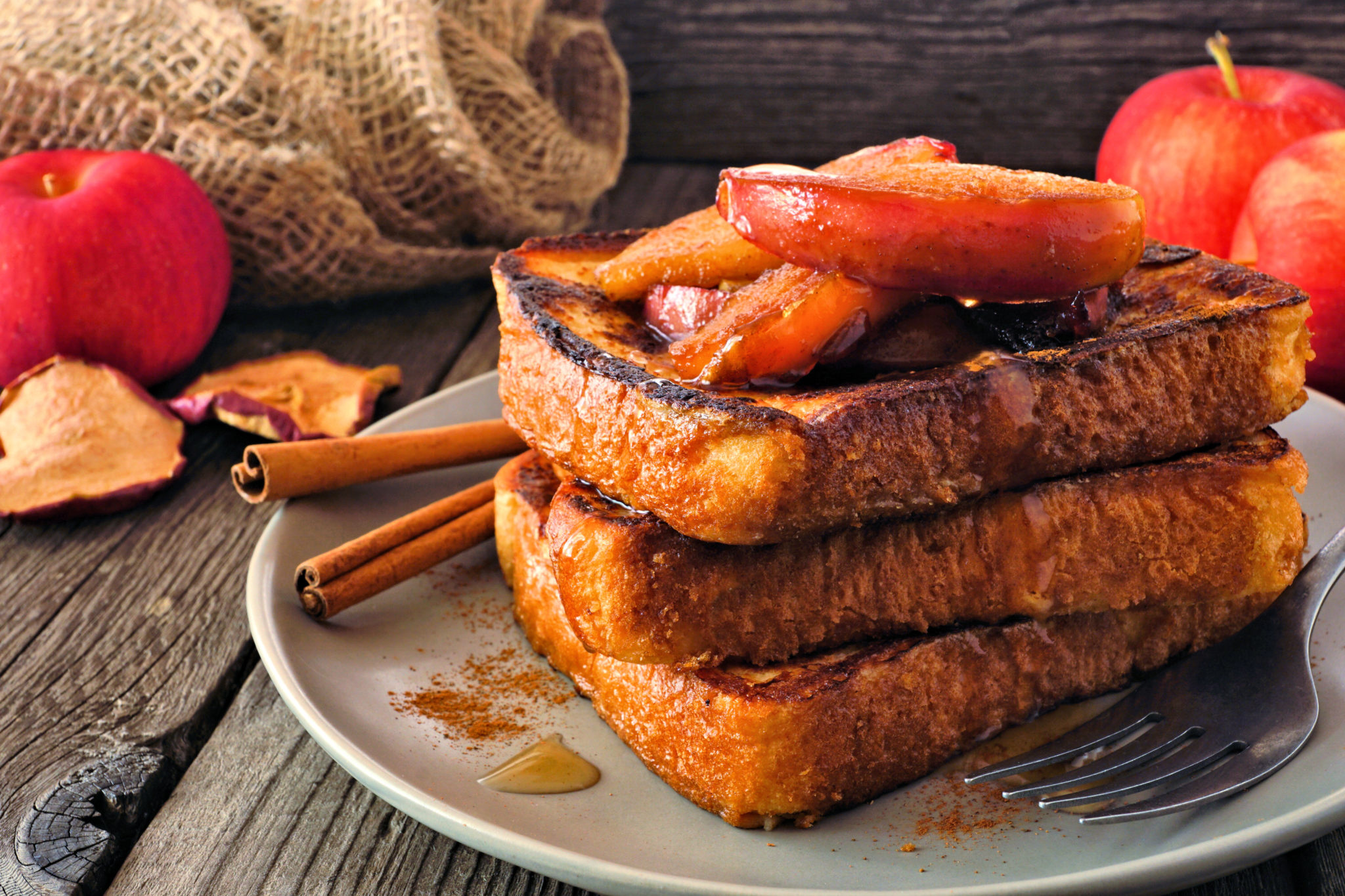 Apple Maple Bacon Stuffed Cinnamon Raisin French Toast Martin's