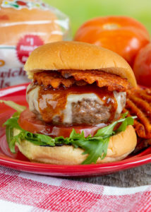 Havarti Burgers with Sweet Potato Fries