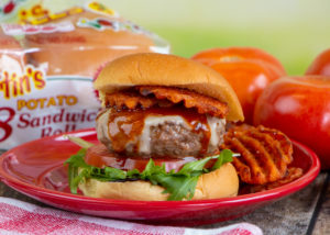 Havarti Burgers with Sweet Potato Fries