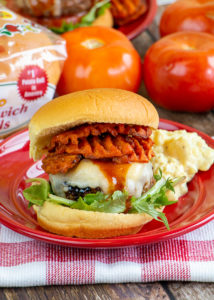 Havarti Burgers with Sweet Potato Fries