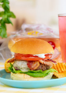 BLT Burger with Basil Aioli