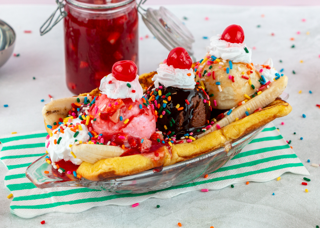 Banana Split French Toast Boat
