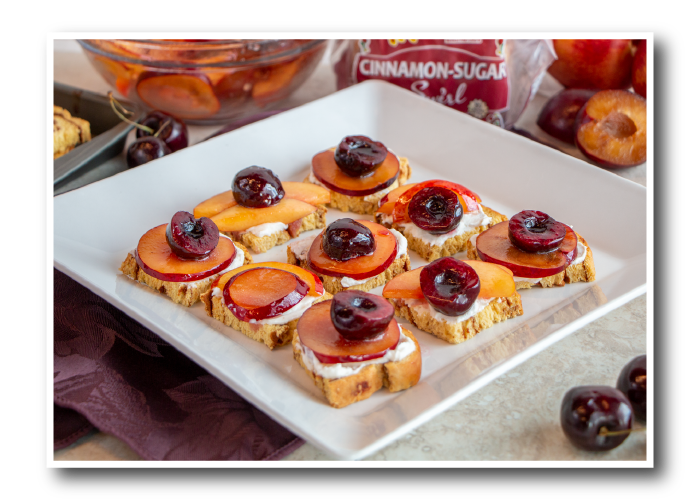 Swirl Bread Recipes | Plum and Cherry Bruschetta