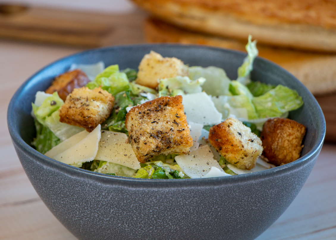 Caesar Salad with Garlic Parmesan Croutons Martin's Famous Potato