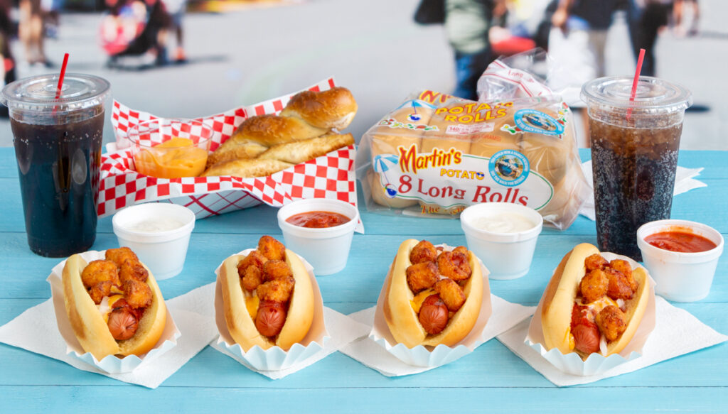 CheeseCurdHotDog Martin's Famous Potato Rolls and Bread