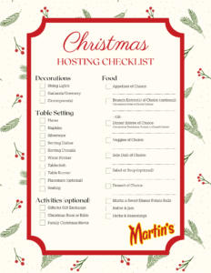 Christmas Hosting Checklist