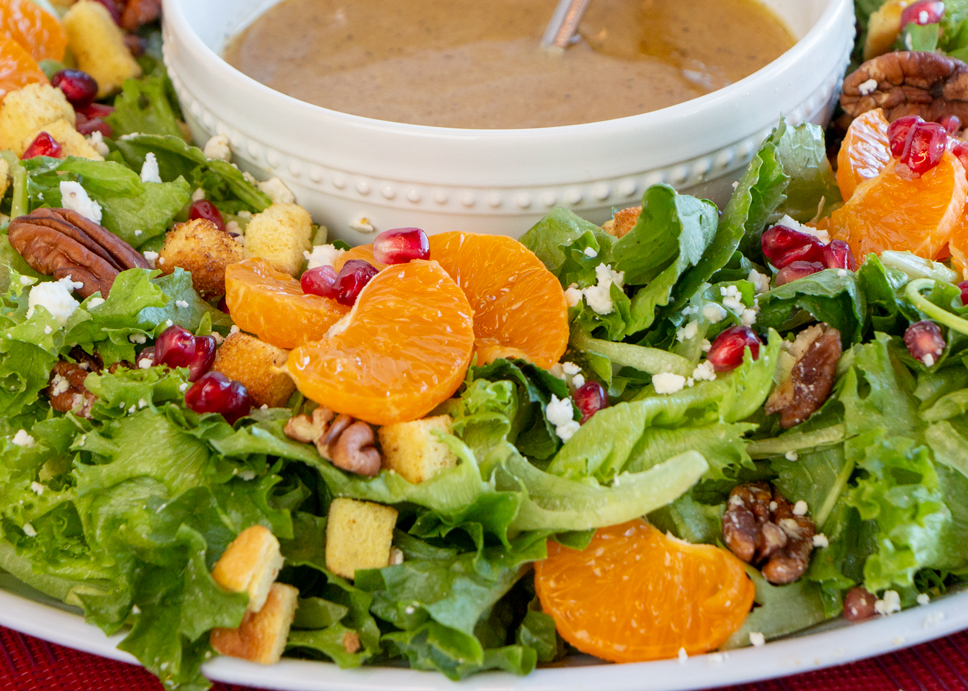 Mixed Greens with Mandarin Oranges, Pecans, Pomegranate Martin's