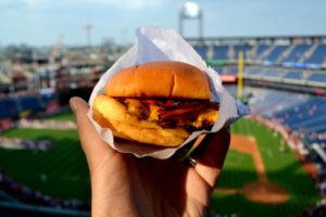 Citizen Bank Park burger - mlblogstheballparkguide.wordpress.com