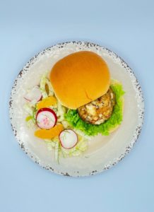 Crabcake with Fennel, Radish & Orange Salad