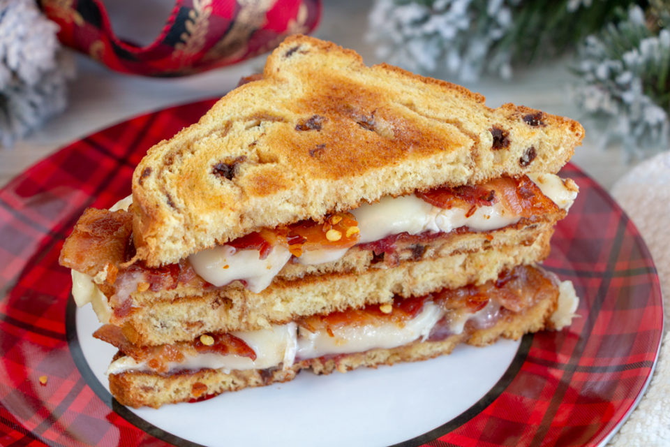 Cranberry Bacon Brie Grilled Cheese Martin's Famous Potato Rolls and