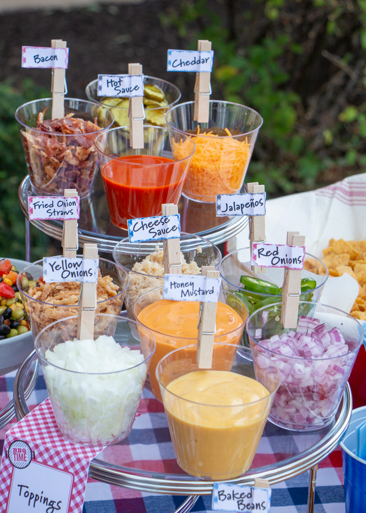 DIY BBQ Bar - Toppings and Condiments