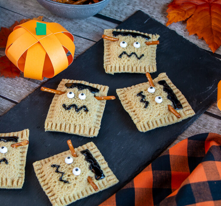 Frankenstein Crustless Sandwich Pockets