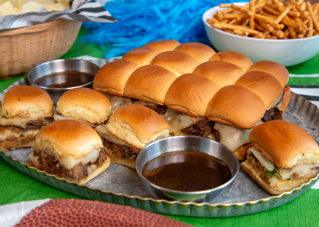 Slow Cooker French Dip Sliders - Martin's Famous Potato Rolls and Bread