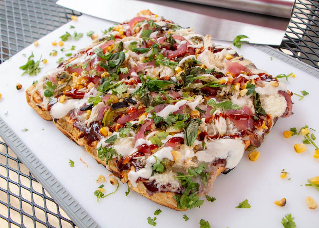 Grilled BBQ Chicken Pizza