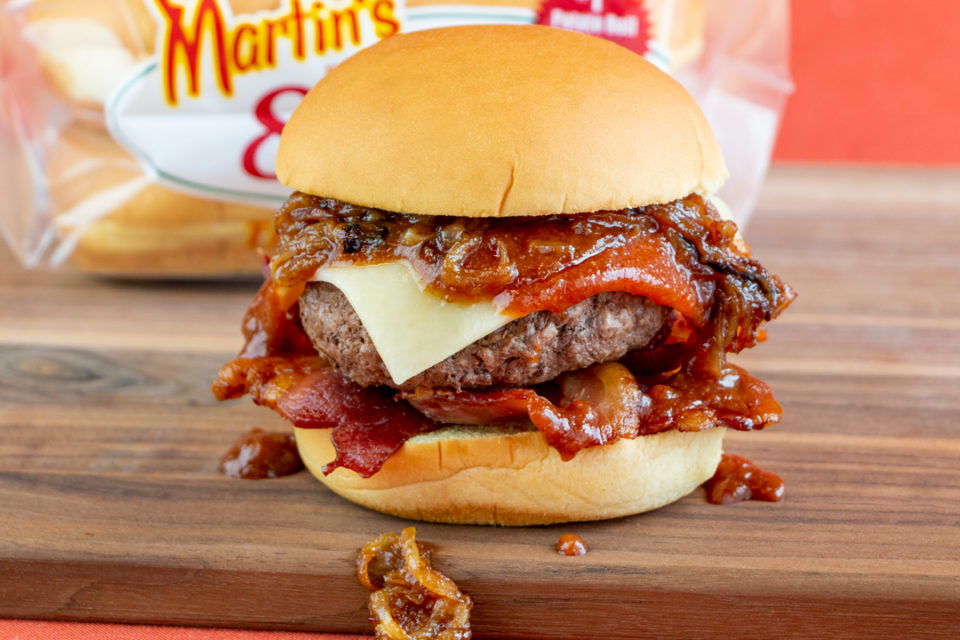 Maple BBQ Bacon Burger - Martin's Famous Potato Rolls and Bread